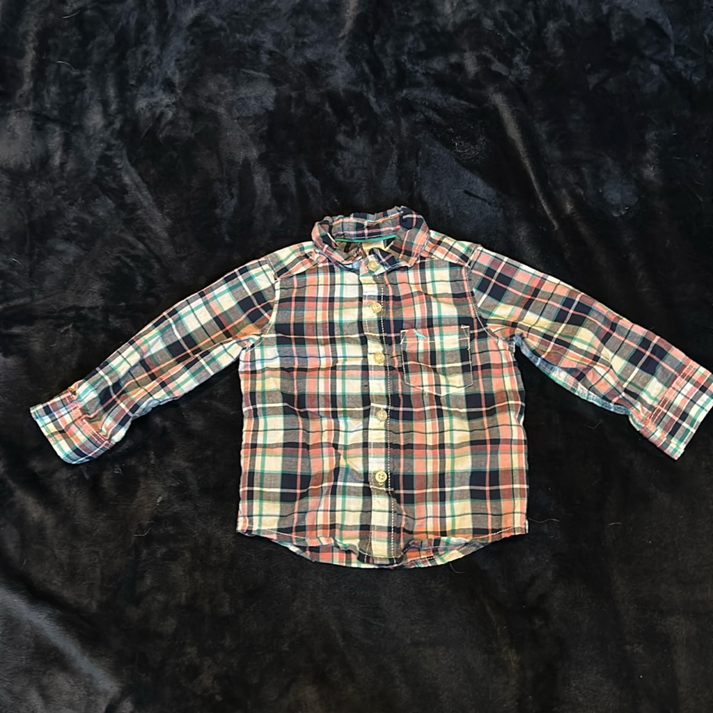 Carters Plaid Button Down